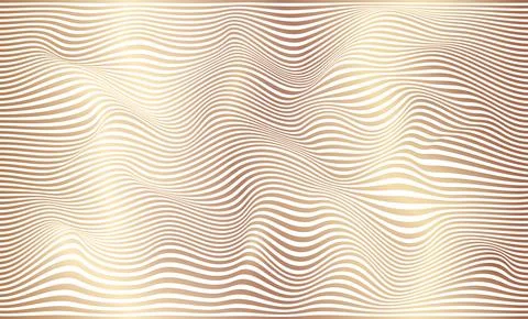 Distorted wave monochrome texture. Abstract dynamical rippled surface. Vector Stock Illustration