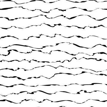Distorted wave seamless pattern. Backdrops with sea, rivers or water texture. Stock Illustration