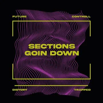 Distorted wave with slogan vector Stock Illustration