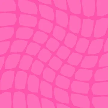 Distorted wavy grid geometric pink seamless pattern vector background Stock Illustration