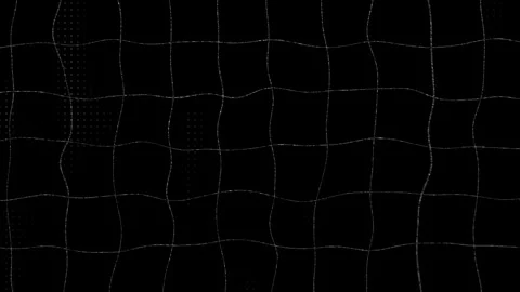 Distorted White Grid Scroll Left on Black Background Stock Footage 303180747