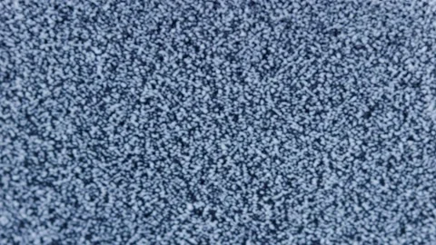 Distorted white noise interference on a small portable analog TV with a cathode Stock Footage 166238555