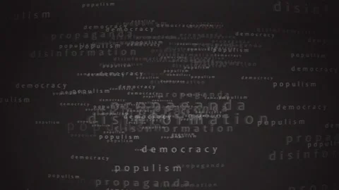 Distorted Word cloud of misinformation and fake news Stock Footage 295886062