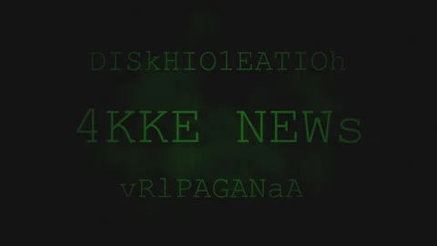 Distorted Word cloud of misinformation and fake news Stock Footage 308375874