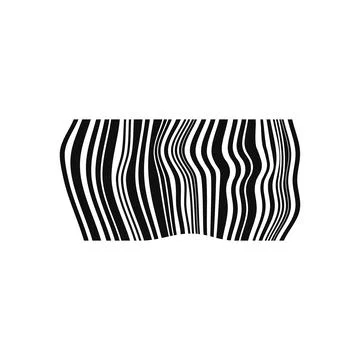 Distorting barcode lines creating abstract flow pattern Illustrazione stock