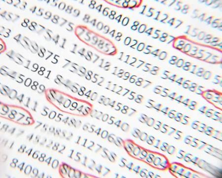 Distorting the numbers Foto stock