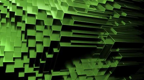 Distorting space with 3d rectangles. Design. 3D steps bulge with deforming space イラスト素材