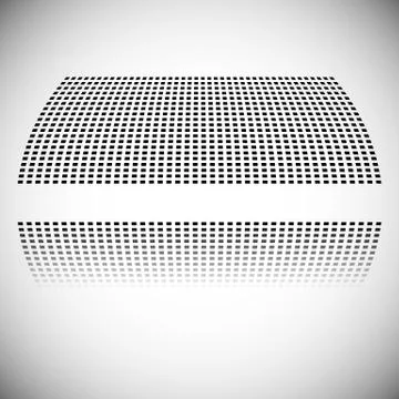 Distortion effect on mesh of squares with reflection. Abstract vector element 스톡 일러스트