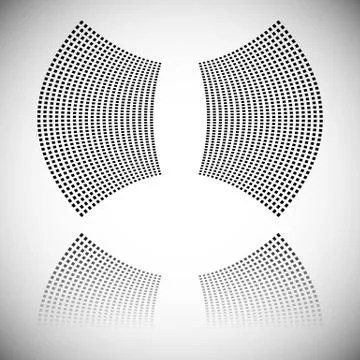 Distortion effect on mesh of squares with reflection. Abstract vector element Illustrazione stock