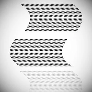 Distortion effect on mesh of squares with reflection. Abstract vector element Stock-Illustration