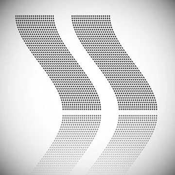 Distortion effect on mesh of squares with reflection. Abstract vector element Illustrazione stock