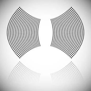 Distortion effect on mesh of squares with reflection. Abstract vector element 스톡 일러스트