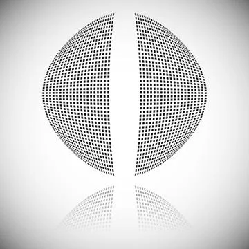 Distortion effect on mesh of squares with reflection. Abstract vector element Illustrazione stock