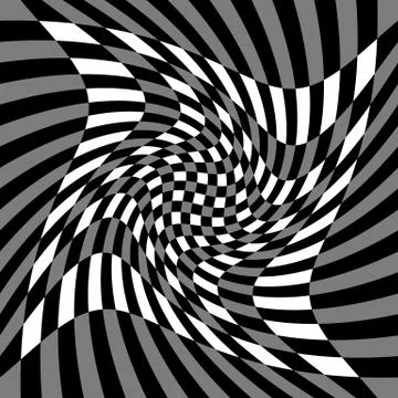 Distortion effects on various patterns. Geometric deformed textured series 스톡 일러스트