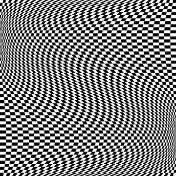 Distortion effects on various patterns. Geometric deformed textured series Stock Illustration