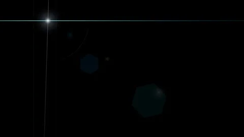 Distortion fx cinematic anamorphic lens flare and blue light streaks with Stock Footage 346529050