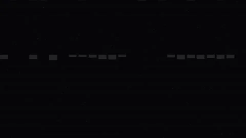 Distortion fx. Digital glitch distortion effect with horizontal lines on black Stock Footage 341175636