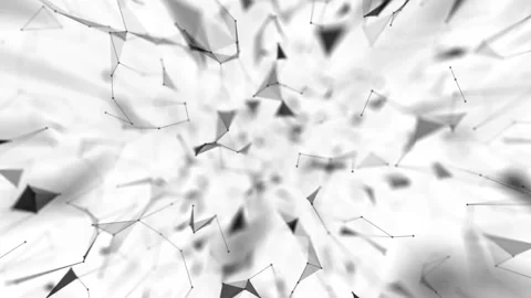Distortion of geometric particles.Animated computer background. Stock Footage 102670522