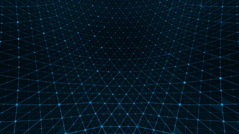 Distortion grid pattern connections blue Stock Footage 104150035