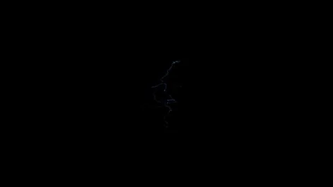 Distortion Lightning Magic Plasma Anamorphic Glitch Atmospheric Layer On Black Stock Footage 339080729