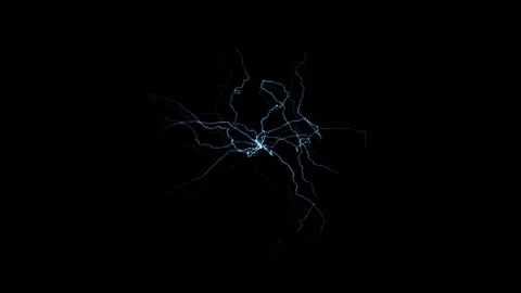 Distortion Lightning Magic Plasma Anamorphic Glitch Atmospheric Layer On Black Stock Footage 339081137