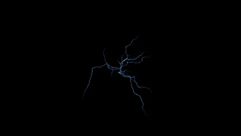 Distortion Lightning Magic Plasma Glitch VFX Overlay Against Black Stock Footage 338097298