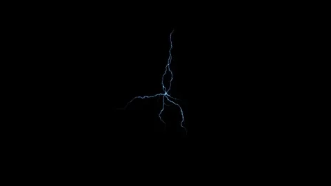 Distortion Lightning Sci Fi Glitch Energy VFX Overlay On Black Background Stock Footage 339695206