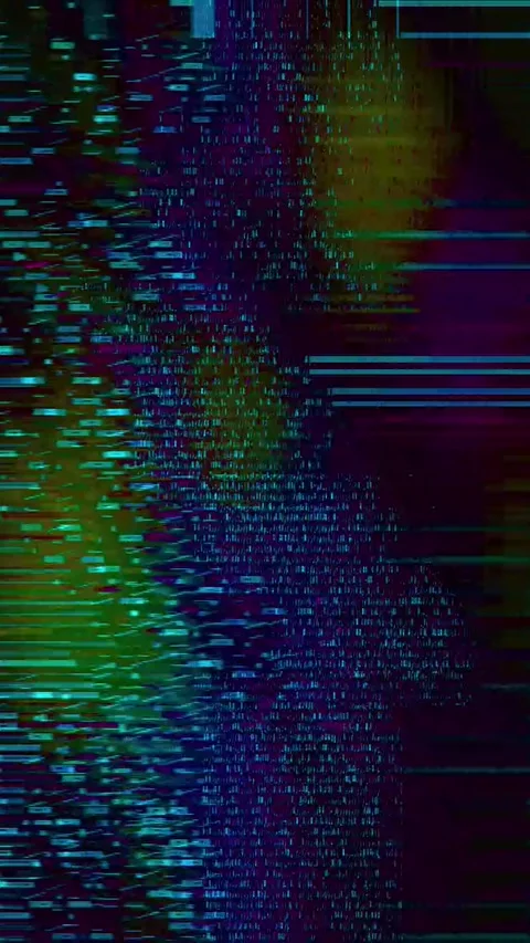 Distortion Noise Loop Wave Portrait Stock Footage 331094829