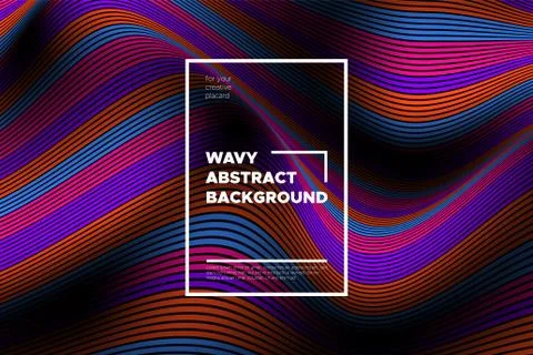Distortion of Space. Modern Abstract Background with Vector Warped Lines. Bri Stock Illustration