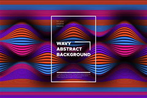 Distortion of Space. Modern Abstract Background with Vector Warped Lines. Bri Stock Illustration