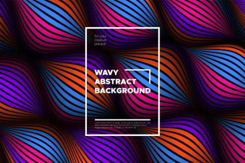 Distortion of Space. Modern Abstract Background with Vector Warped Lines. Bri Stock Illustration