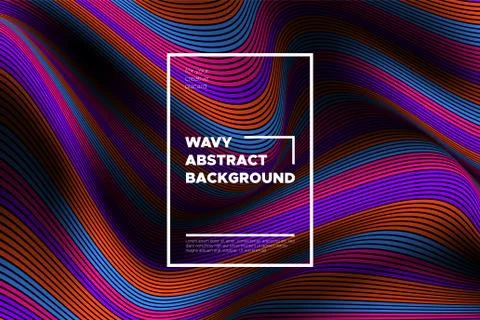 Distortion of Space. Modern Abstract Background with Vector Warped Lines. Bri Stock Illustration