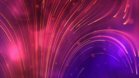 Distortion of time and space. Yellow and red space wave on purple neon back.. Stock Illustration