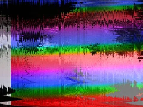Distortion TV Glitch Effect Background Stock Illustration