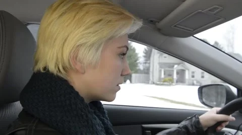 Distracted Driving Stock Footage 46056573