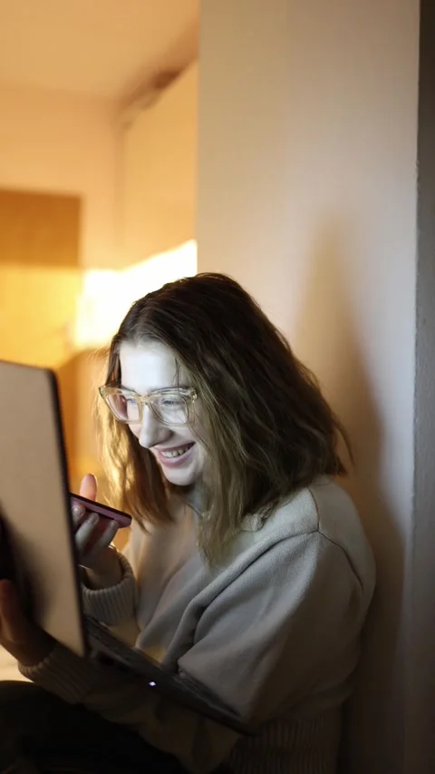 Distracted by endless phone scrolling Video stock 334053875