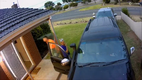 Distracted Mom Backs Into Dad's Car, Victoria/australia Video stock 205439013
