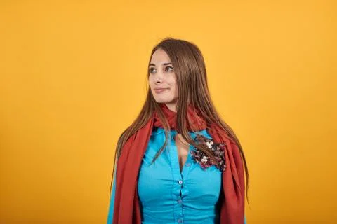 Distracted from work thinking, looking into the distance, looks out at view. Stockfoto's