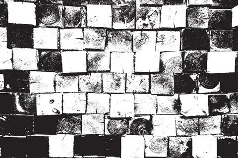 Distress Sliced Log Texture Stock Illustration