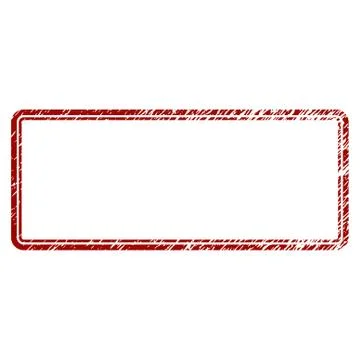 Distress Textured Double Rounded Rectangle Frame Stock Illustration
