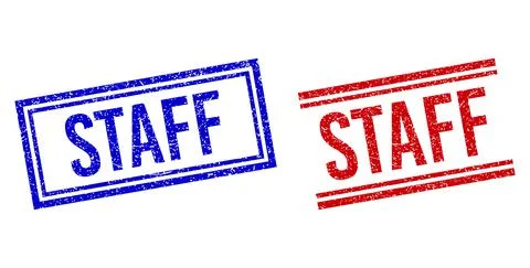 Distress Textured STAFF Stamps with Double Lines イラスト素材
