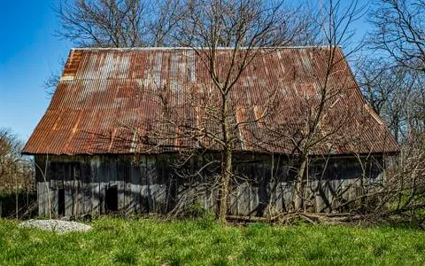 Distressed barn. Stock Photos