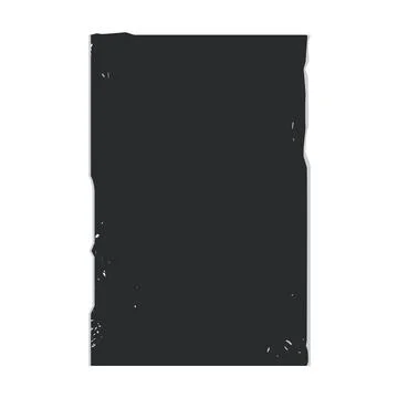 Distressed black paper texture with ripped edge background Illustrazione stock