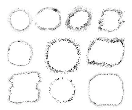 Distressed Border Frames with Bleach Effect Stock Illustration