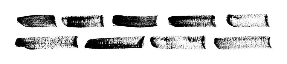 Distressed brush stroke frame set with ink texture and spray paint effect. Box Illustrazione stock