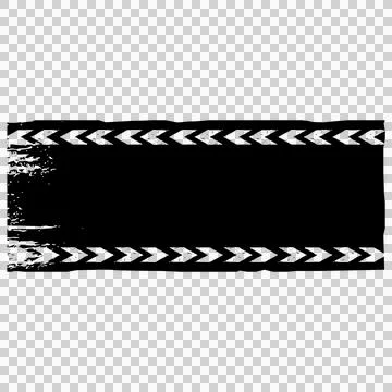 Distressed chevron border grunge banner Illustrazione stock