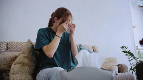 Distressed Client Taking Tissue During Psychological Consultation Stock Footage 339609571