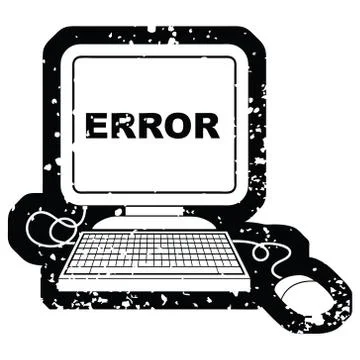 Distressed effect computer error Stock Illustration