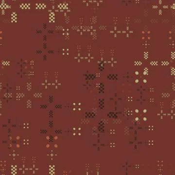Distressed geometric seamless pattern Stock Illustration