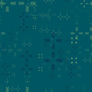 Distressed geometric seamless pattern Stock Illustration
